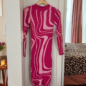 Pink Party Sweater Dress